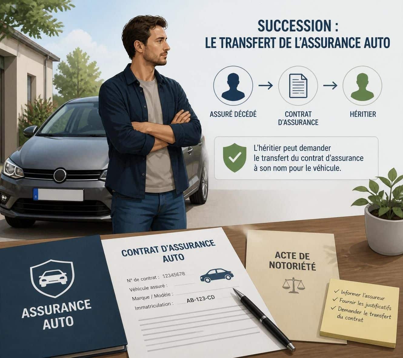 d&eacute;couvrez comment transf&eacute;rer une assurance auto lors d'une succession, les d&eacute;marches &agrave; suivre et les conseils pour faciliter la transition en toute s&eacute;curit&eacute;.