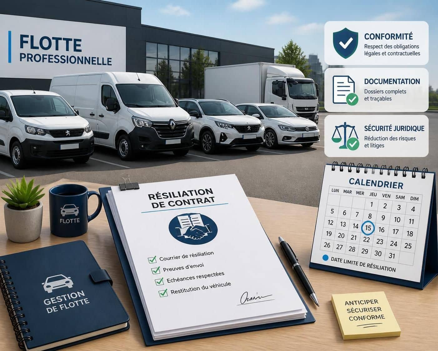 d&eacute;couvrez les d&eacute;lais de r&eacute;siliation d'une assurance flotte professionnelle pour g&eacute;rer efficacement vos contrats et &eacute;viter les interruptions de couverture.