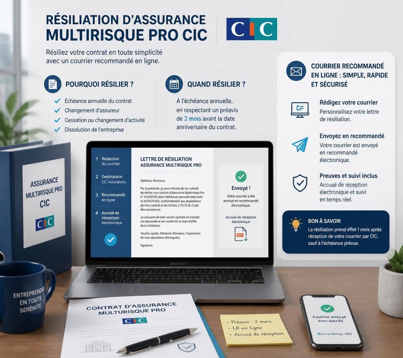 d&eacute;couvrez comment r&eacute;diger une lettre de r&eacute;siliation pour votre assurance multirisque professionnelle cic, avec des conseils pratiques et un mod&egrave;le efficace.